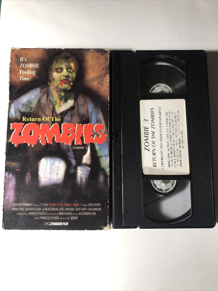 Return Of The Zombies / Zombie 3 VHS - Rare OOP Horror Movie