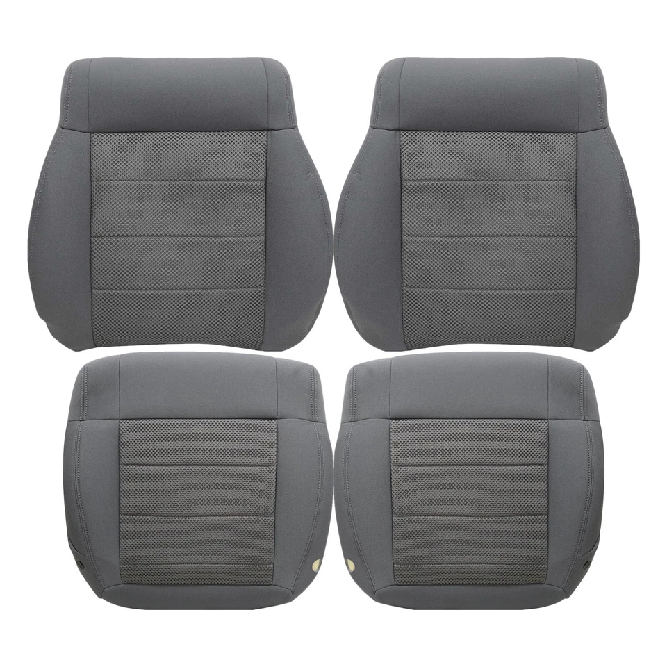 Driver / Passenger Leather / Cloth Seat Cover For Jeep Wrangler 2008-2010 - image 3 of 4