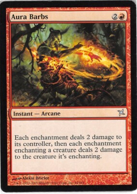 Aura Barbs *Uncommon* Magic MtG x1 Betrayers of Kamigawa MP