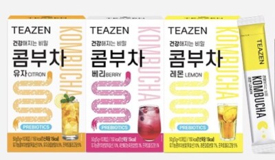 TEAZEN KOMBUCHA LEMON CITRON BERRY Pulver Sticks Diät Deatox/Schlankheitstee BTS