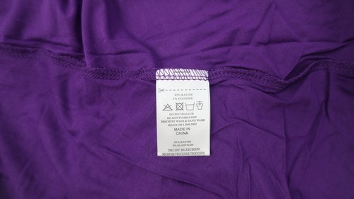 LARACE Para Mujer A-Tunics Manga Larga Prendas para el torso Cuello Redondo Camisa Púrpura 3X - Imagen 7 de 10