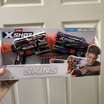 X-Shot SKINS Flux Soft Dart Blaster | Zuru 2022 Crucifer/Reckoning 2-Pack