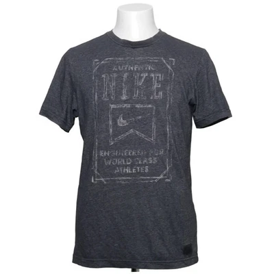 Nike, t-shirt, taille : M, gris, coton/polyester, imprimé, homme #lc5 - Photo 1/4