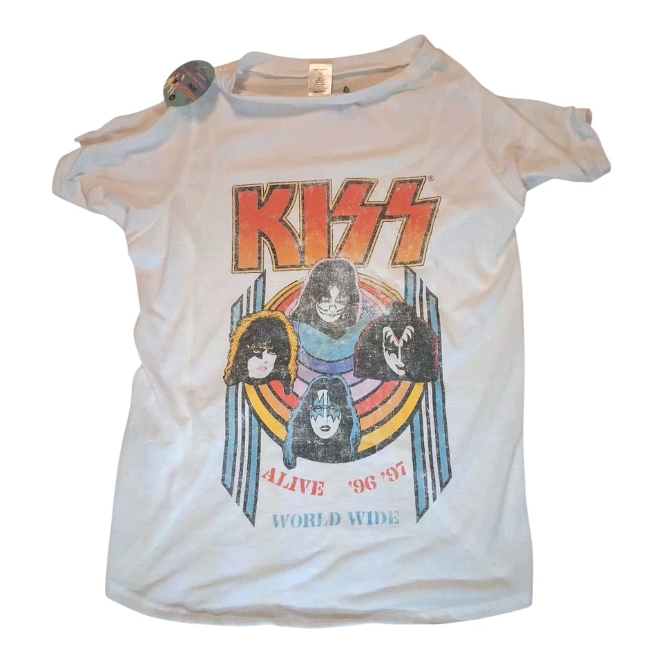 Camisa Blended Collection Kiss Alive Tour '96 '97 Ropa para Perro Banda de Rock XL Nueva Foto 2 de 4