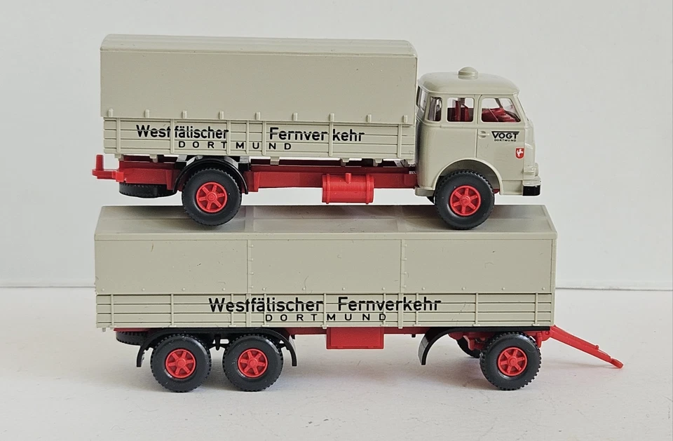 Wiking #0416 MAN Pausbacke Westfälischer Fernverkehr MIT Hänger / TOPP!!