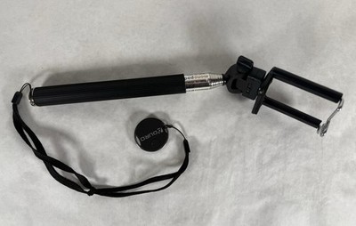 Mono Pod Selfie Stick Up to 37'' Long- Adjustable swivel Head W/wristband
