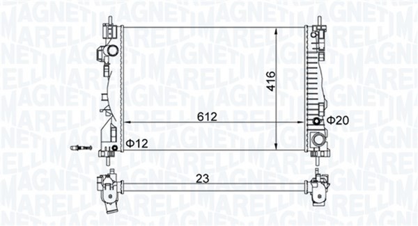 Magneti Marelli MotorküHler WasserküHler 350213129700 FüR Alfa Giulietta Bifuel-image