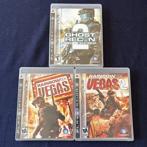 Tom Clancy's Rainbow Six Vegas, Vegas 2, Ghost Recon 2 PlayStation 3 CIB 3 Games