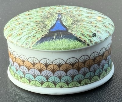 Peacock Britich China Trinket Box Made In England
