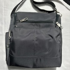 TRAVELON Gray Anti-Theft Crossbody RFID Adjustable Strap Shoulder Travel Bag