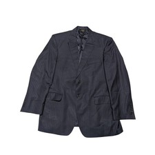 Jos. A. Bank Suit Jacket Mens 42R Navy Pinstripe 100 Wool 2Button Blazer Office