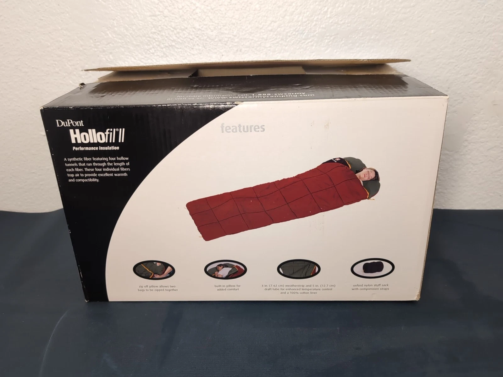 Wenger Swiss 20F Sleeping Bag Hollofil Compression Stuff Sack Head-Cushion 90x35