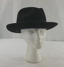Capas Design Untouchable Black 100% Wool Fedora Hat Size X Large ****