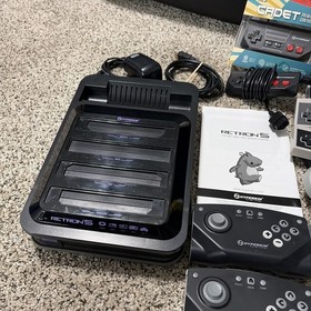 Hyperkin Black Retron 5 Game System Console for GBA Super NES NES Genesis + Read