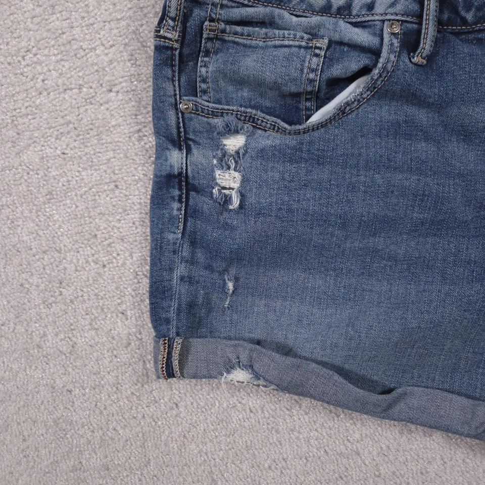 Silver Jeans Co. Boyfriend Denim Shorts Womens 22 Distressed Rolled Hem - Image 4 of 4