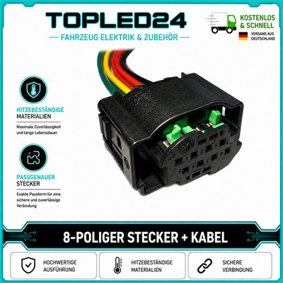 Reparatursatz 8-polig Stecker für VW 4F0972708 4F0 972 708 z.B. Radarsensor #R2G