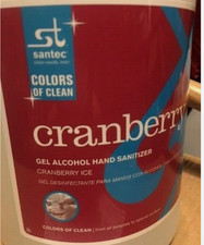 1 Gallons Santec Cranberry Advanced 62 Alcohol Based Gel Sanitizer 428904 SR