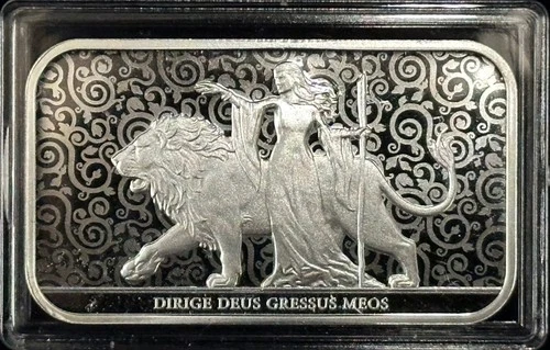 2024 Royal Mint Una and the Lion 1oz Silver Bar Encapsulated 999.9 Silver