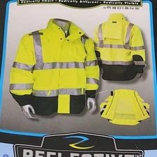 Safety Rain Jacket Medium Radians Radwear Reflectivz RW32-3Z1Y-M Industrial