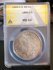 1885-O Morgan Dollar ANACS  MS64