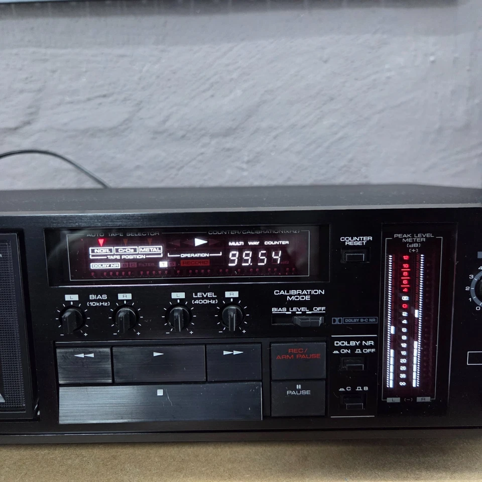 Kenwood KX-1100G High-End 3-Kopf Kassettendeck Schwarz inkl. Original-Anleitunge - Bild 4 von 4