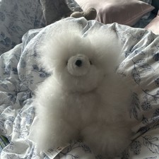 Shupaca Handmade Alpaca Plush Stuffed Animal White Medium
