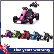 Ride on Go Kart for Kids 8MPH High Speed Drifting Circling Car 300W 2 Motors