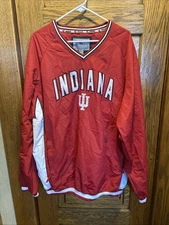 IU Men's 3XL Red Colosseum Athletics Pullover  Windbreaker Jacket