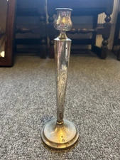 KMK Sterling Silver Reinforced W/ Cement Candle Stick Holders 24cm Tarnished