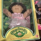Cabbage Patch Kids Play Doll Curly Black Hair Girl Pink Dress Original Box