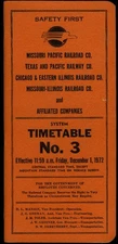 Missouri Pacific Texas Pacific Chicago & E IL Missouri-Illinois Employee TT 1972