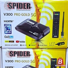 Satellite Receiver V300 PRO GOLD 5G Full HD 1080p TV Box ريسفر سبايدر جديد 2026