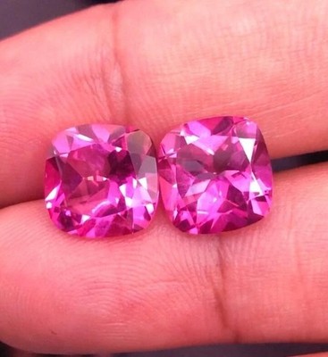 18.62 CT Certified 100% Natural Deep Pink Sapphire Loose Gemstone Pair