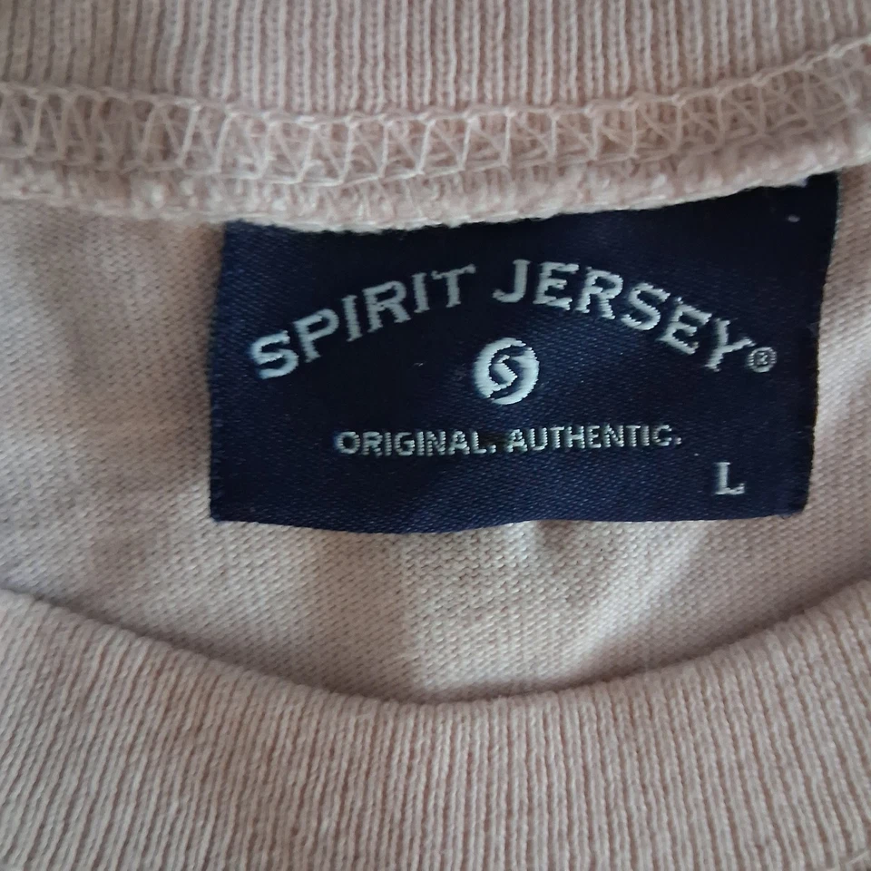 Camiseta deportiva Warner Bros Spirit talla grande rosa manga larga blanca logotipo en relieve Foto 4 de 4