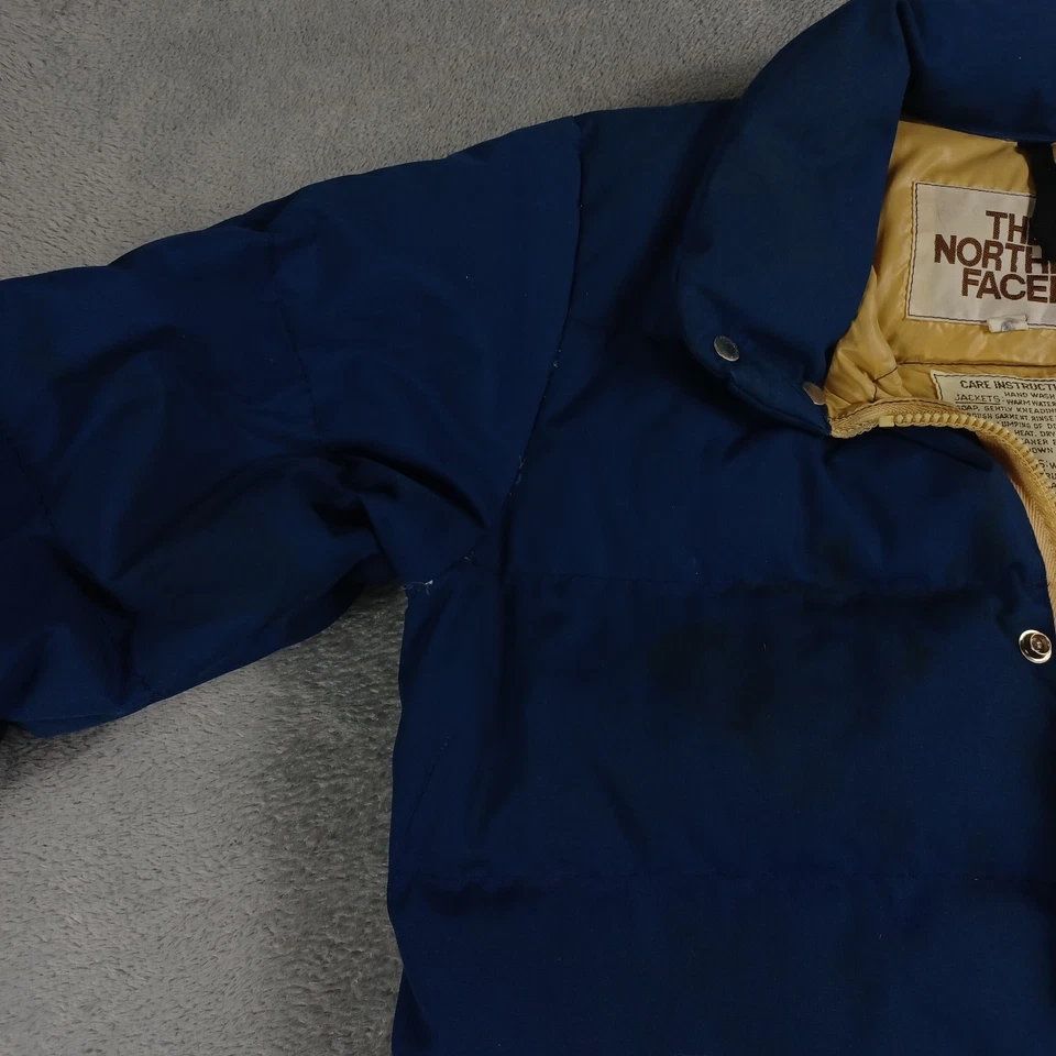 Chaqueta De Colección North Face Para Mujer XS Azul Puffer Exterior Años 70 80 Etiqueta Marrón Foto 2 de 4