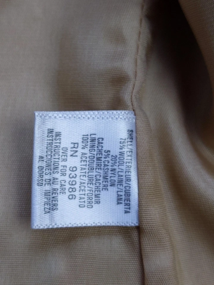 Blazer Petite Sophisticate Mujer 6 Beige Lana Mezcla Cachemira Chaqueta Clásica Foto 3 de 4