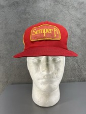 Vtg U.S. Marine Corp Semper Fi Snap Back Cap Truckers Military 80 s