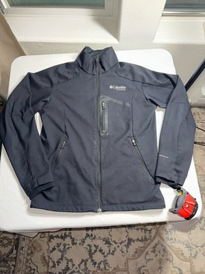 Columbia Titanium Men s Medium Softshell Jacket Black Full Zip Outdoor