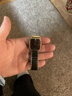 Vintage Pulsar by Seiko Tank Watch Black & Gold Minimalist Dress Watch 1980s