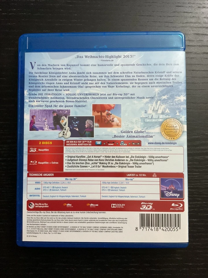 Die Eiskönigin - Völlig unverfroren (Blu-ray, 2014, 2-Disc Set) - Bild 2 von 4