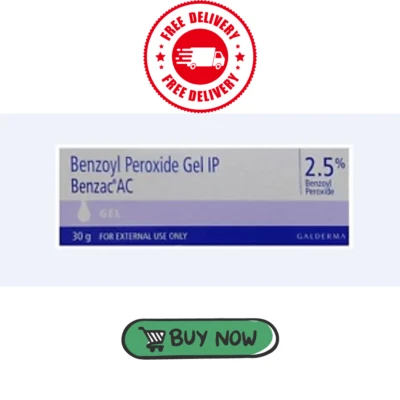 Galderma Benzoyl Peroxide 2.5% Benzac AC 30GM for acne, pimples FREE SHIPPING