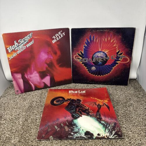RECORD LOT BOB SEGER Journey Infinity Meat Loaf Bat Out of Hell Vinyl LP Lot