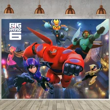 Big Hero 6 Party Supplies Birthday Decoration Poster Backdrop Banner Vinyl