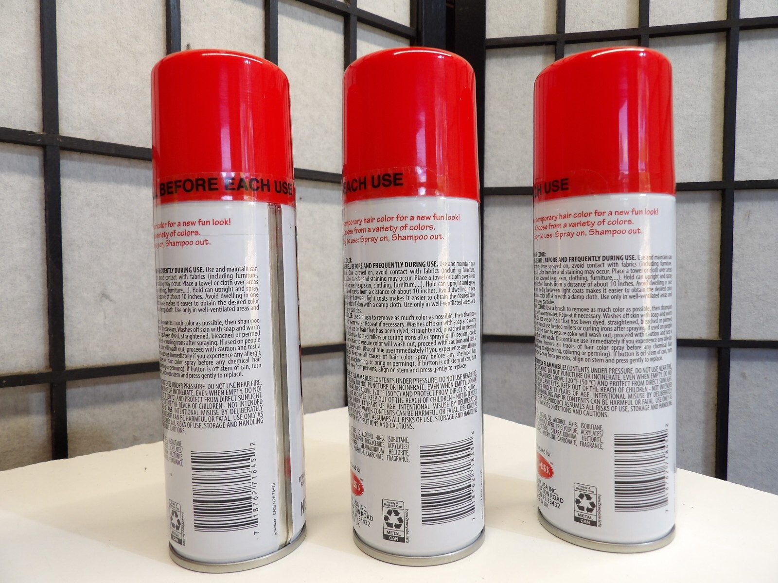 Lot of 3 Goodmark Red Temporary Hair Color Sprays