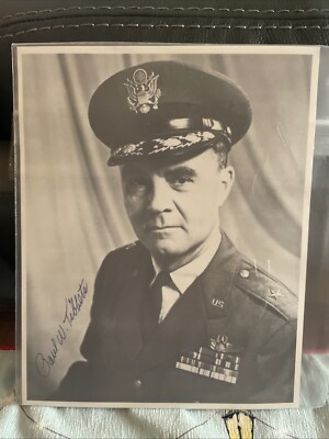 General PAUL TIBBETS Enola Gay Signed 8x10 Photo WWII HERO DROPPED A