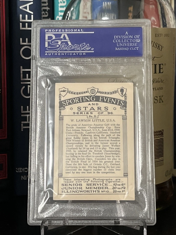 1935 PATTREIOUEX Sporting Events & Stars #21 W. LAWSON LITTLE Golf PSA 7 - Image 2 of 2