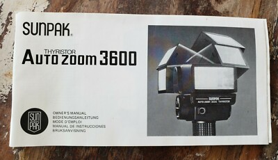 Sunpak Auto Zoom Thyristor 3600 Manual
