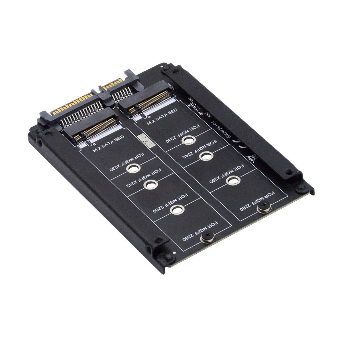 2.5inch SATA HDD Disk Drive to Dual NGFF B+M Key M.2 SSD Card JBOD