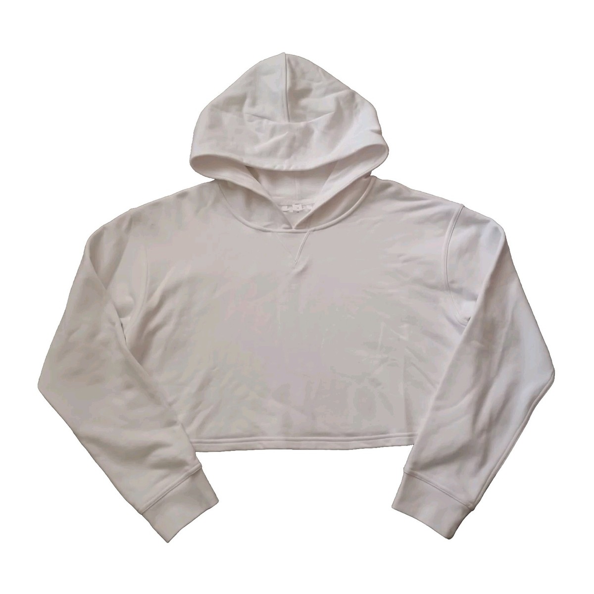 lululemon Cropped Hoodie Womens White All Yours Long Sleeve