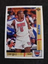 1991-92 Upper Deck New Jersey Nets Basketball Card #289 Terry Mills Rookie. rookie card picture
